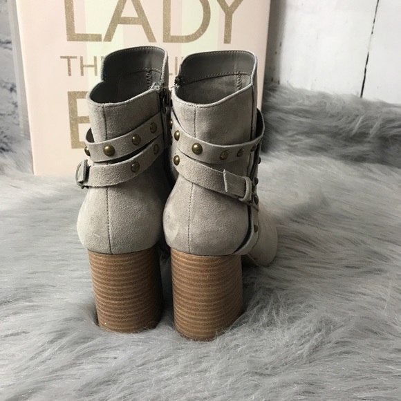 Bp Kolo Flared Gray Stud Booties - Picture 7 of 8