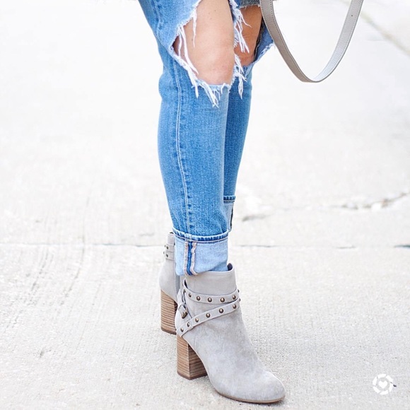 Bp Kolo Flared Gray Stud Booties - Picture 8 of 8
