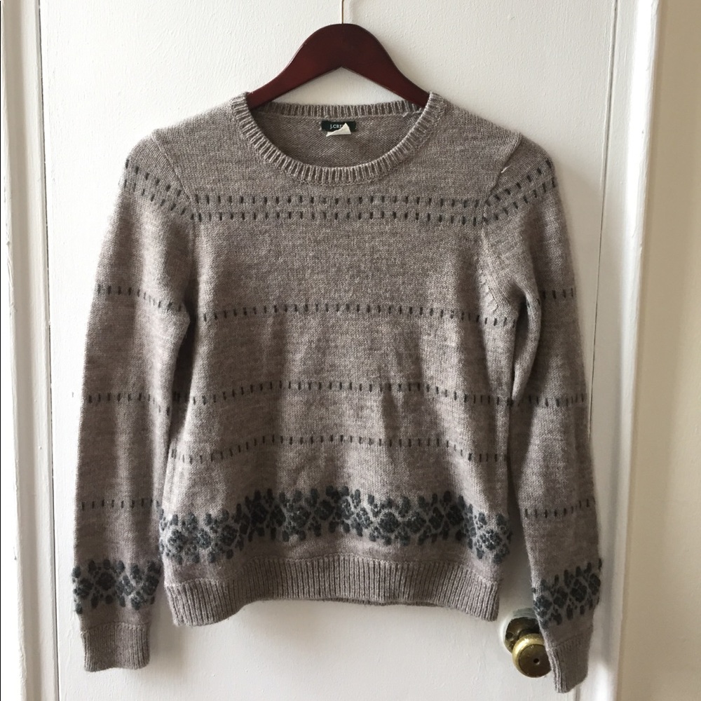 J. Crew Patterned Wool Crewneck