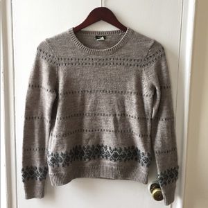 J. Crew Patterned Wool Crewneck