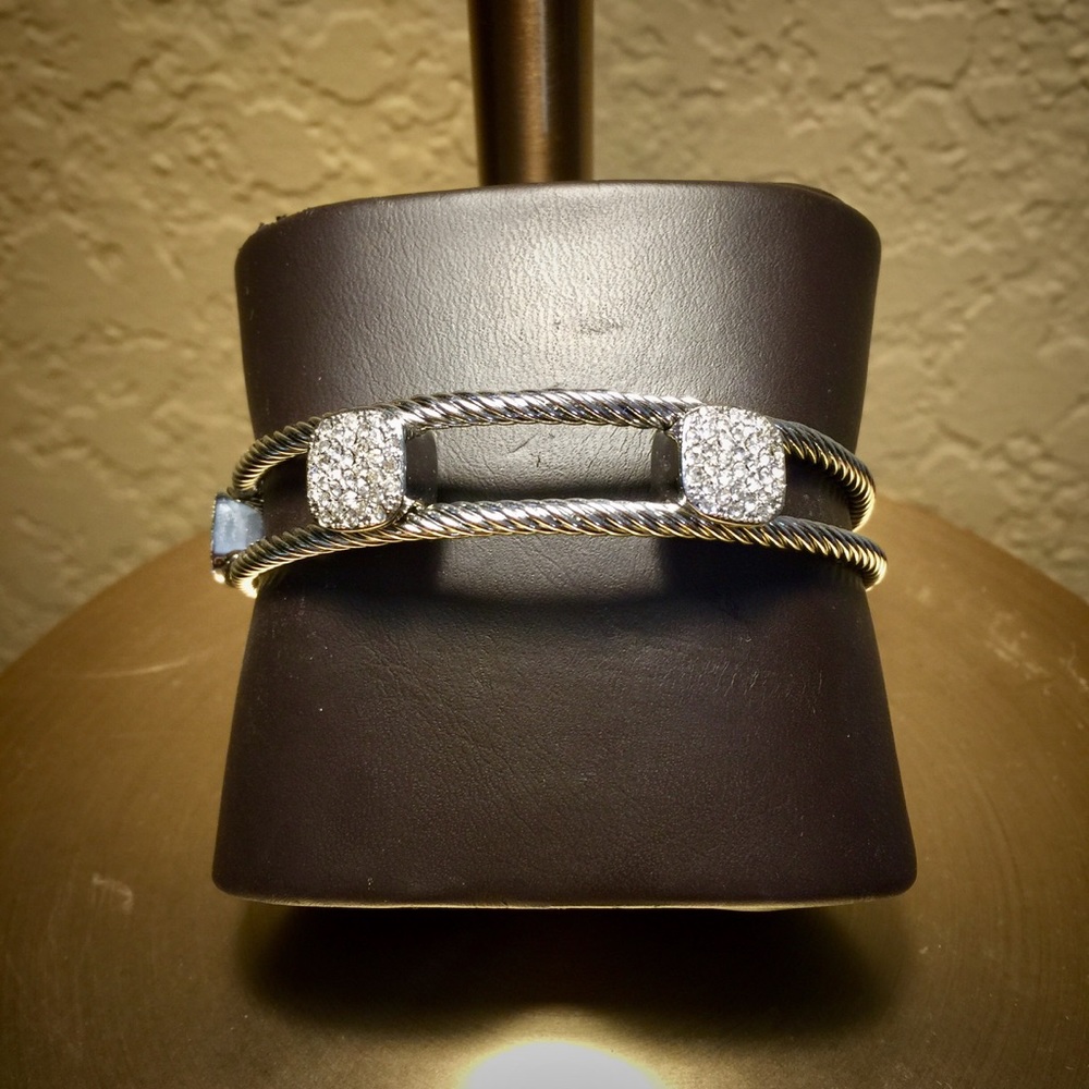 Stainless steel with crystals bracelet