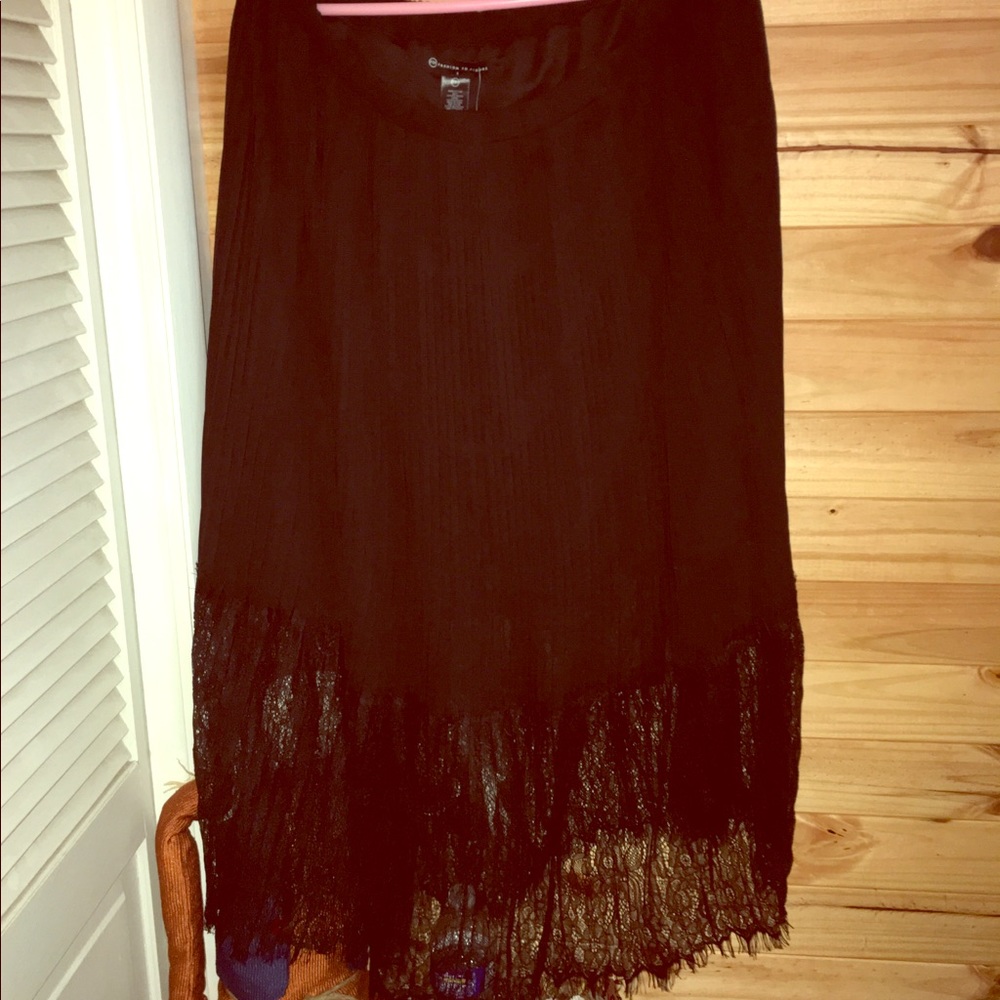NWT Sz 1X Fashion to Figure Maxi Skirt with Lace