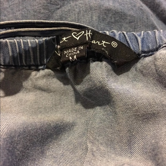 VELVET HEART Chambray romper - Picture 7 of 8