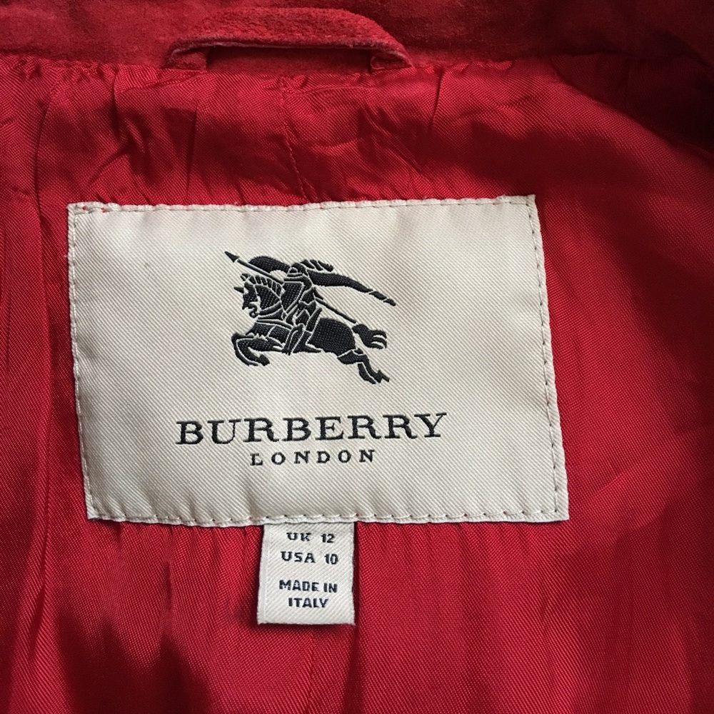 💝Sale💝Burberry suede leather Trench coat - Picture 3 of 8