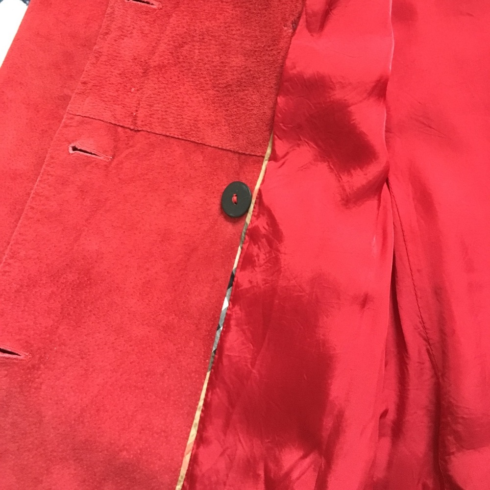 💝Sale💝Burberry suede leather Trench coat - Picture 4 of 8