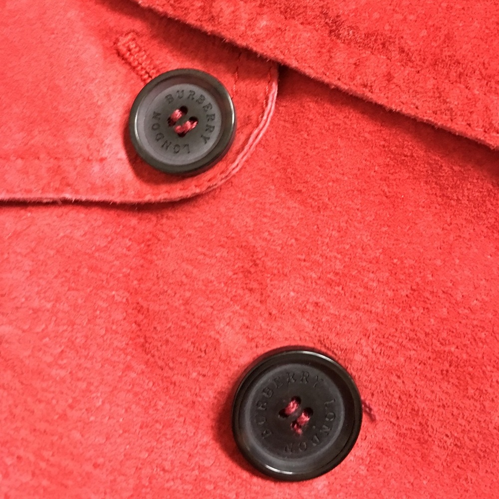 💝Sale💝Burberry suede leather Trench coat - Picture 6 of 8