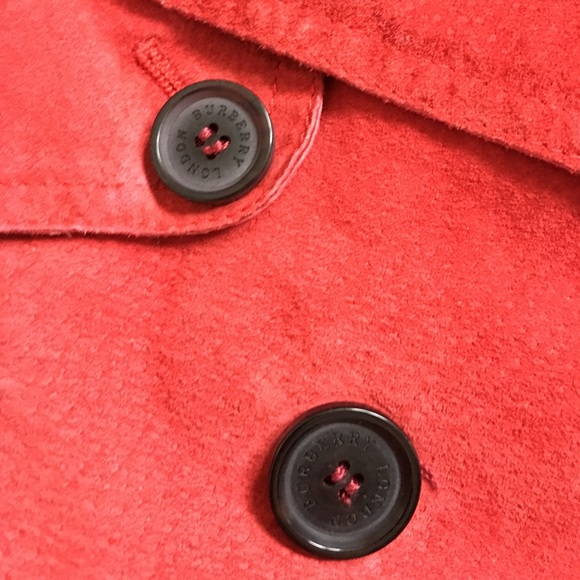 💝Sale💝Burberry suede leather Trench coat - Picture 6 of 8