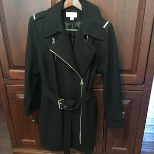 MIcheal Kors asymmetrical zip coat