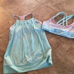 Ivviva girls workout top and matching sports bra