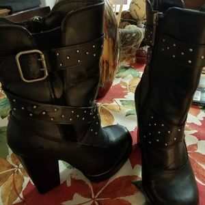 Black Harley Davidson Leather riding boots
