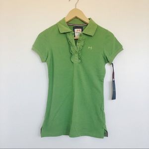 NEW Tommy Girl Green Ruffle Polo