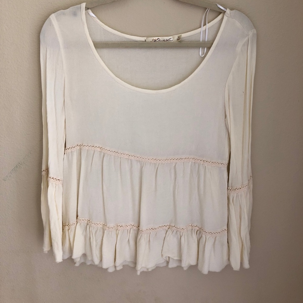 Baby doll bell sleeved blouse