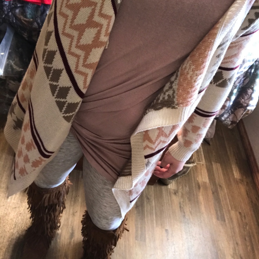 Pink and cream Aztec sweater
