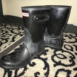 Women's Hunter Black Rainboots Size 8