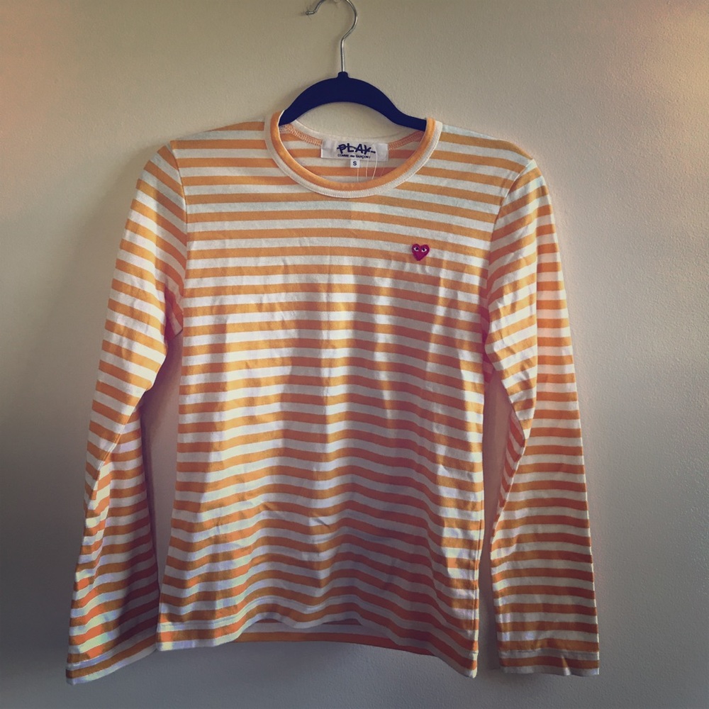 Comme Des Garçons Play Stripe Tee Size S NWT