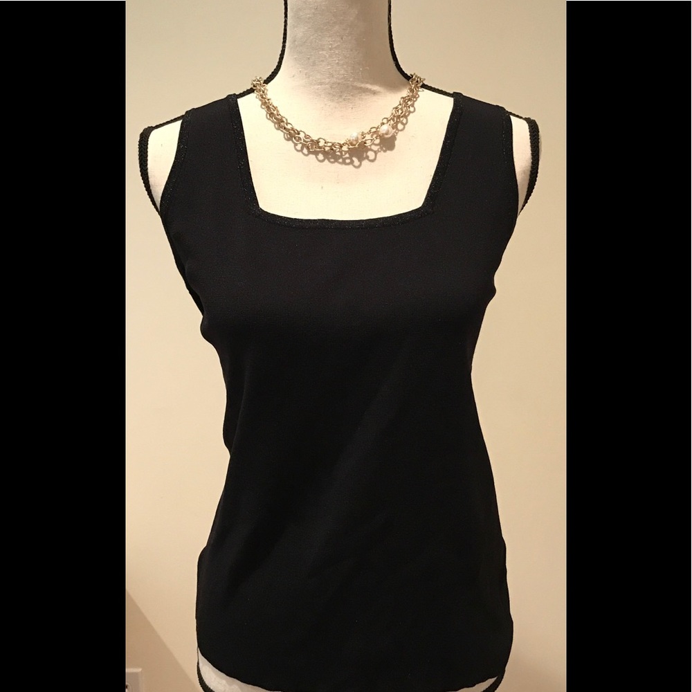 Dana Buchman shimmery trim top