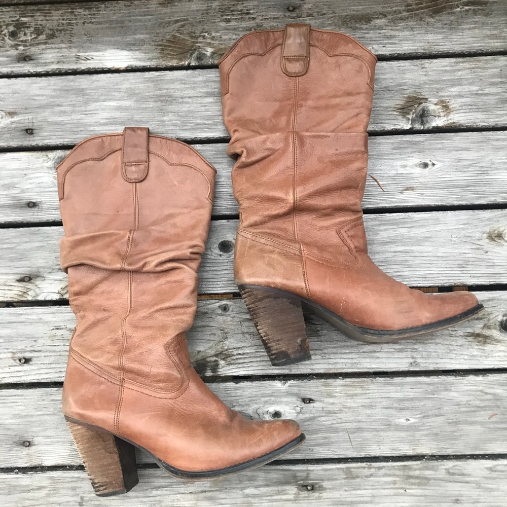 Leather, Steve Madden, fashion cowboy boots 😍