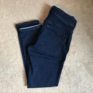 Express stretch denim crop legging size 4