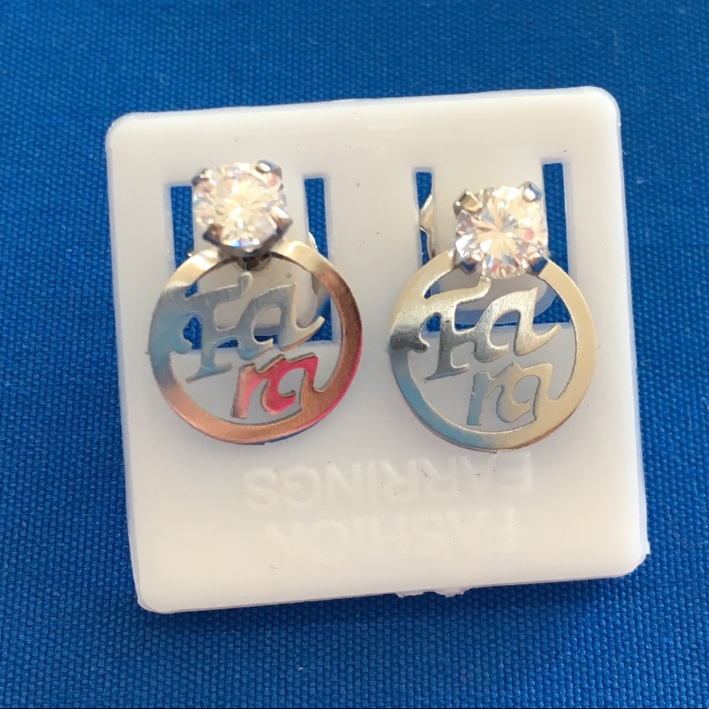 Beautiful Fa La White Stone Earrings