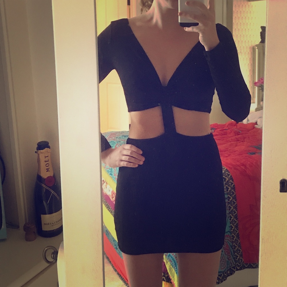 SALE Black Sexy cutout bodycon dress LBD