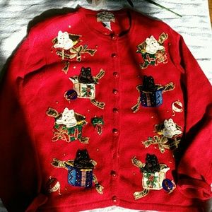 BOGO🌋 Scottie Dog Christmas sweater, Size Large