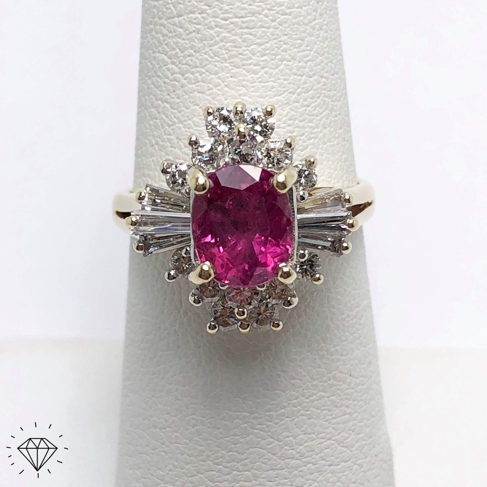 2 CT. Pink Sapphire Ring.