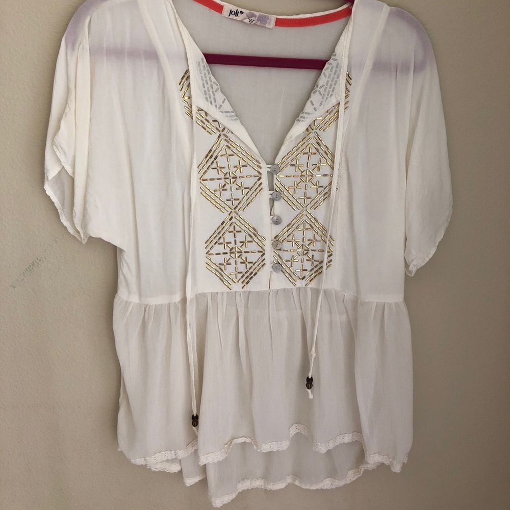 Embellished babydoll tunic