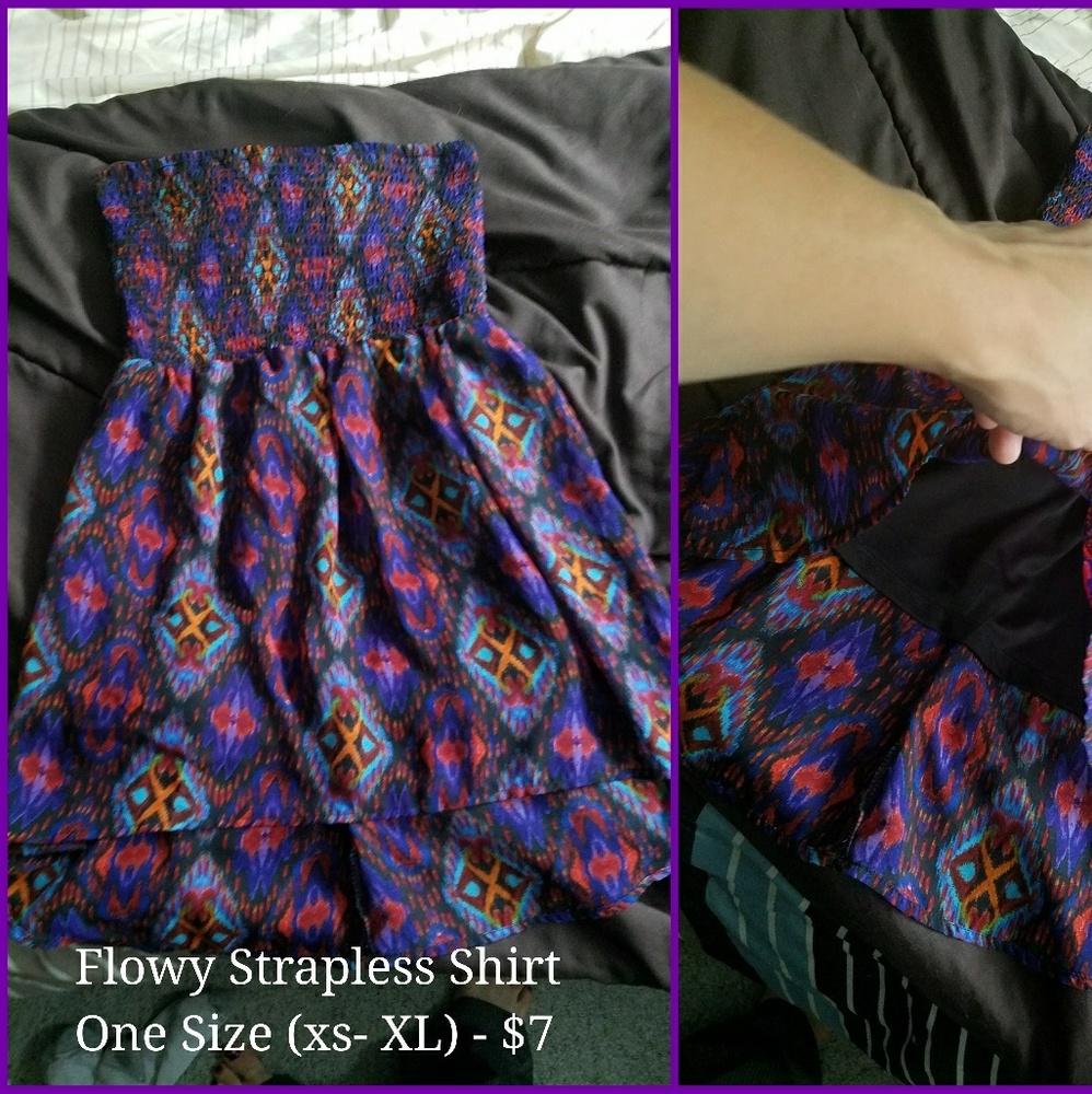 strapless flowly summer top [donated]