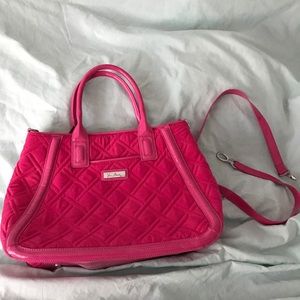 Vera Bradley Trimmed Trapeze Pink Satchel