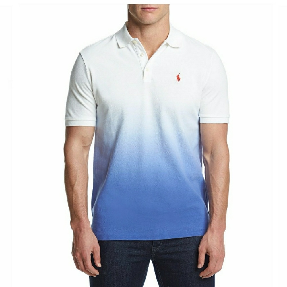 POLO Ralph Lauren Red Pony Polo Ombre Sz Large