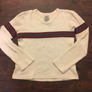 1990s Vintage Abercrombie Thermal Midriff Ribbed S