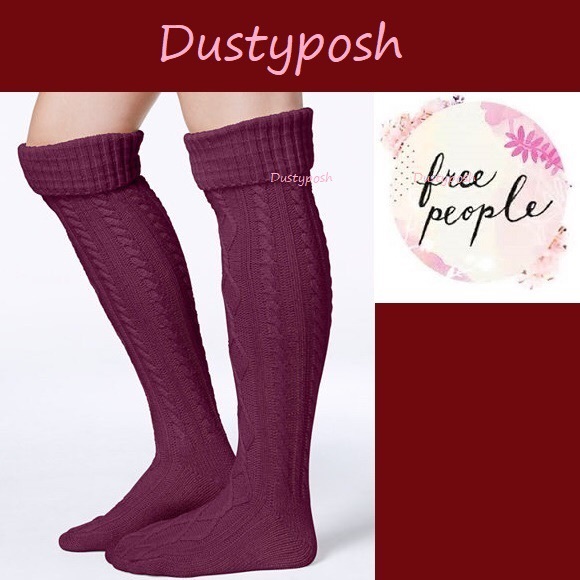 Free People Cable Knit Boot Socks Fall Winter New - Picture 1 of 2