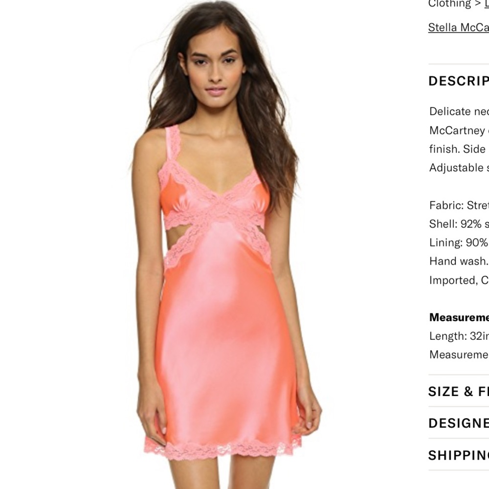 Stella McCartney Clara Whispering Silk Chemise