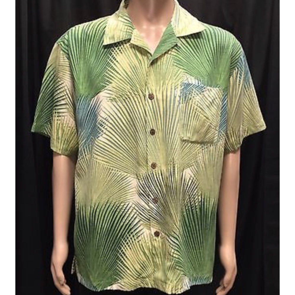 Tommy Bahama Silk Shirt, Palm Fronds