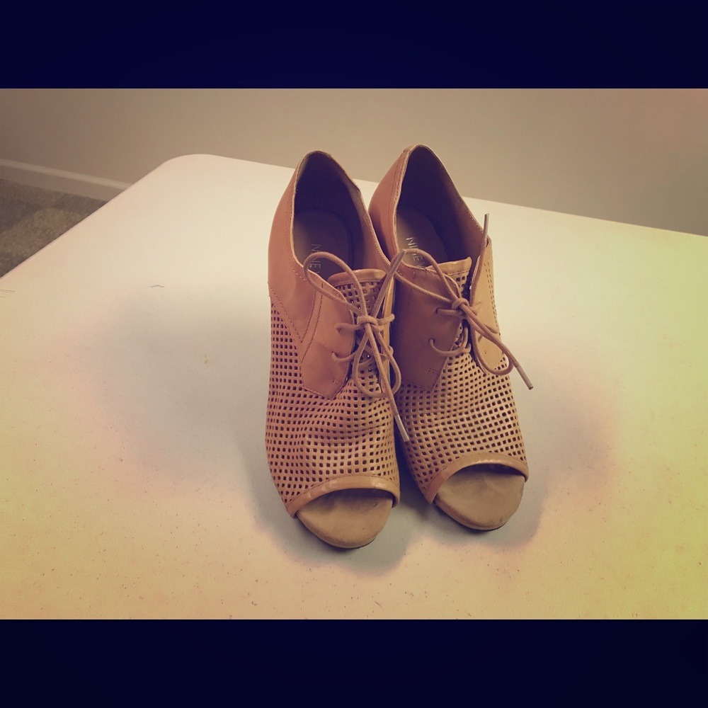 Nine West caged booties