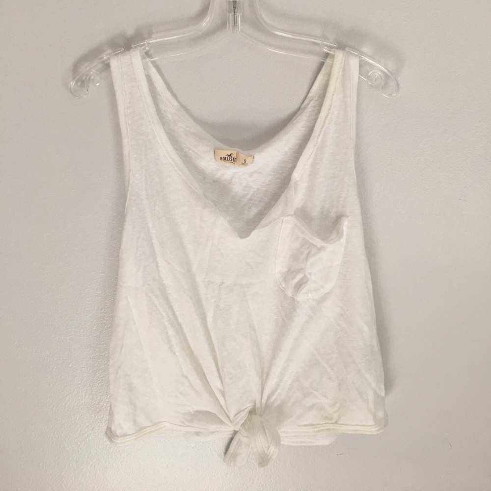 HOLISTER CROP TOP V NECK W POCKET