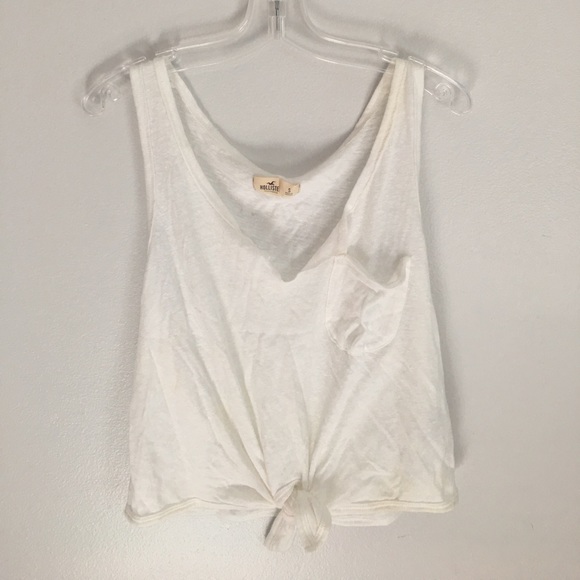 HOLISTER CROP TOP V NECK W POCKET - Picture 1 of 3