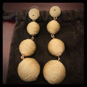 Gold Ball Drop Earrings