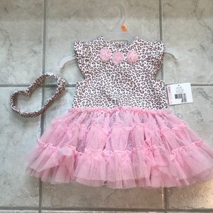 Pink leopard tutu dress