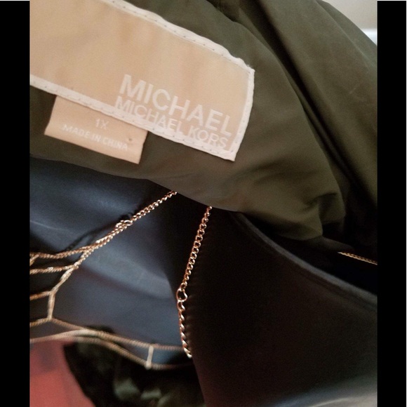 Michael Kors army green long coat 1 XL PLUS - Picture 2 of 8