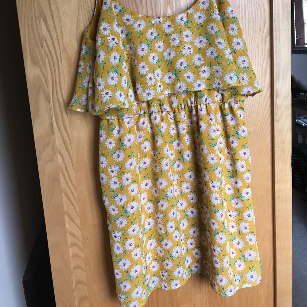 Daisy print dress with pockets