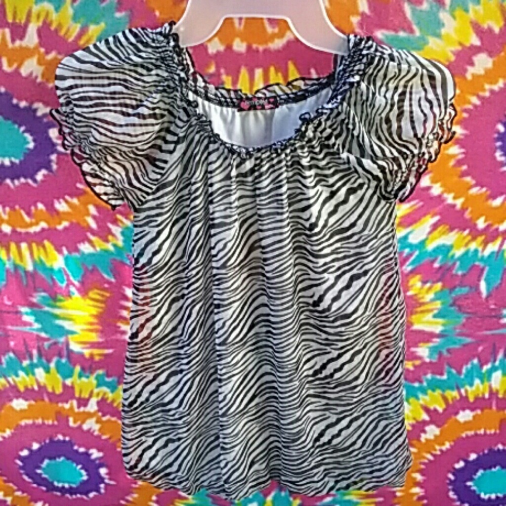 ♡Girl's Zebra Print Blouse♡BNWOT