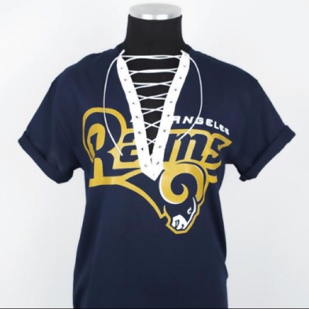 Custom Rams laced tee