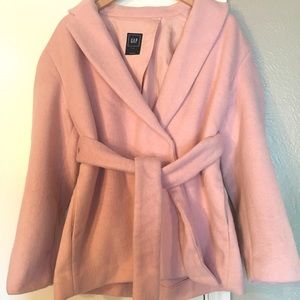 GAP Tie Waist Wool Coat