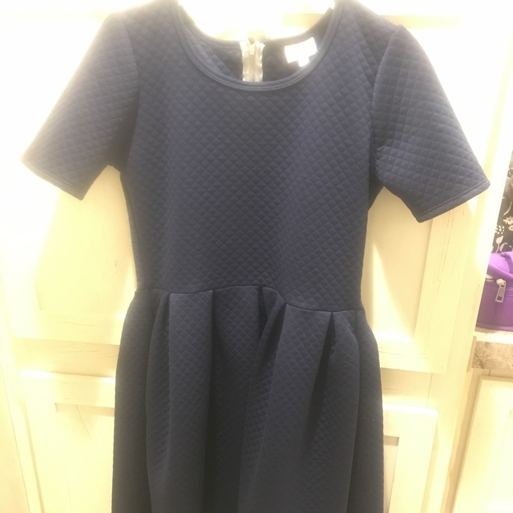 Navy Medium Amelia LulaRoe Dress