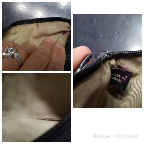 Black Leather Coach Wristlet - Picture 5 of 5