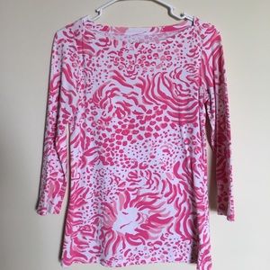 Lilly Pulitzer 3/4 Sleeve Top