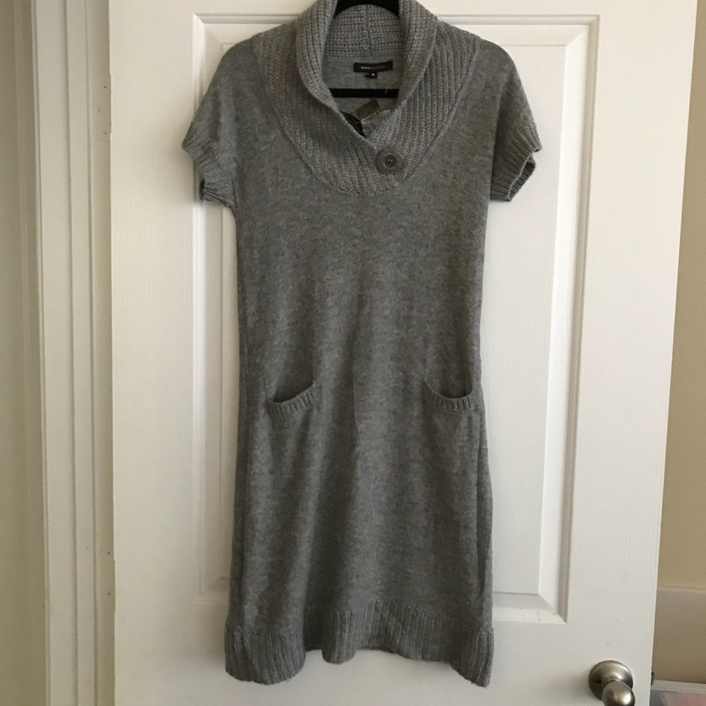 BCBG Grey Sweater Tunic Dress
