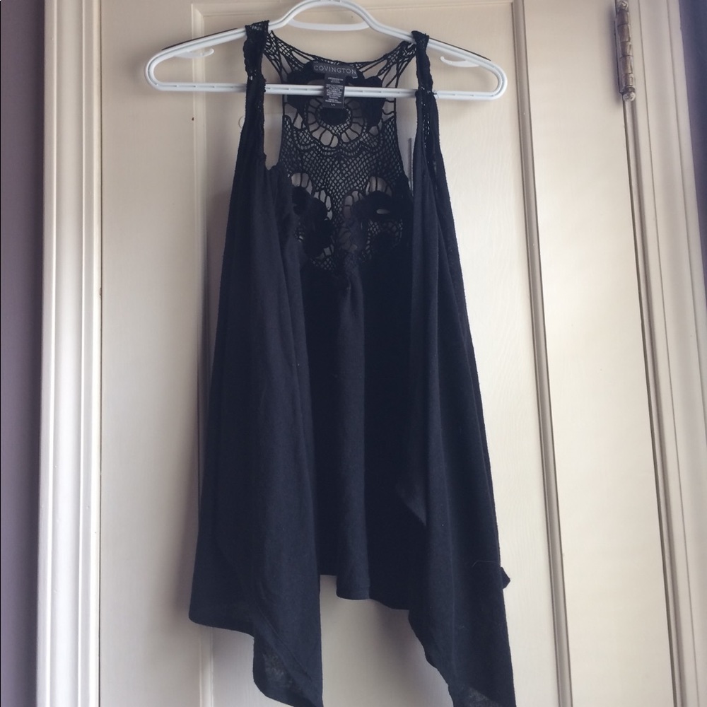 🔴Black sleeveless shrug