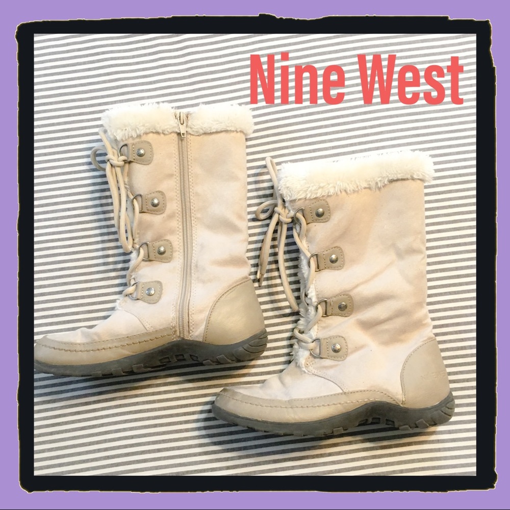 ❄️Nine West Girls Daphne Tall Faux Fur Boots❄️